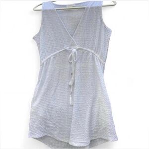 Chic White Ibiza Sleeveless Wrap Tank Top